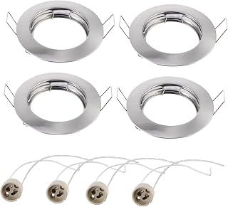VILLCASE 8 Pçs Suporte De Luz LED Decoração LED Molduras De Abajur De Decoração De Luz LED Recesso Downlight Encaixe Retrofit Iluminação Embutida Gu10 Suporte De Luz Holofote Suporte De