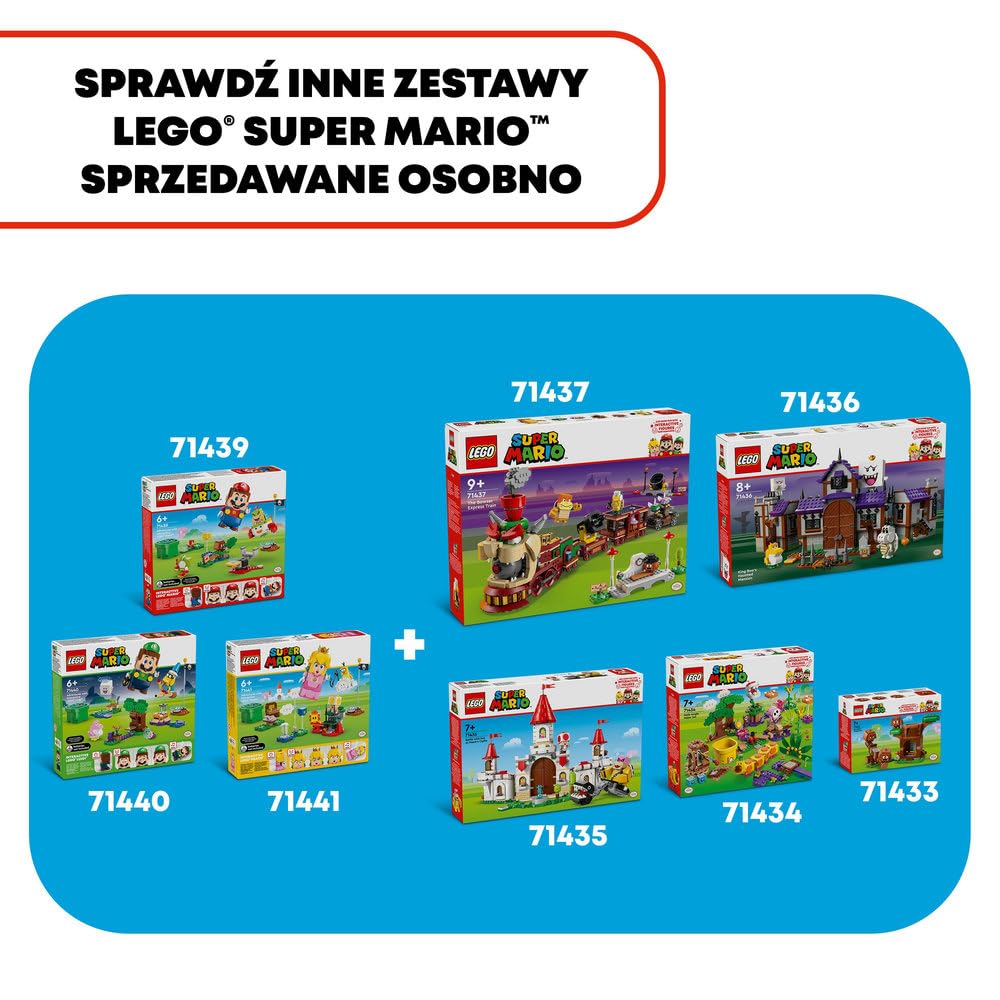 LEGO Super Mario Roy i bitwa na zamku Peach, Interaktywna Zabawka dla Dziecka do Zbudowania z 3 Figurkami, Pomysł na Prezent dla 7-latka, Chłopca i Dziewczynki, Zestaw Przygodowy dla Gracza, 71435
