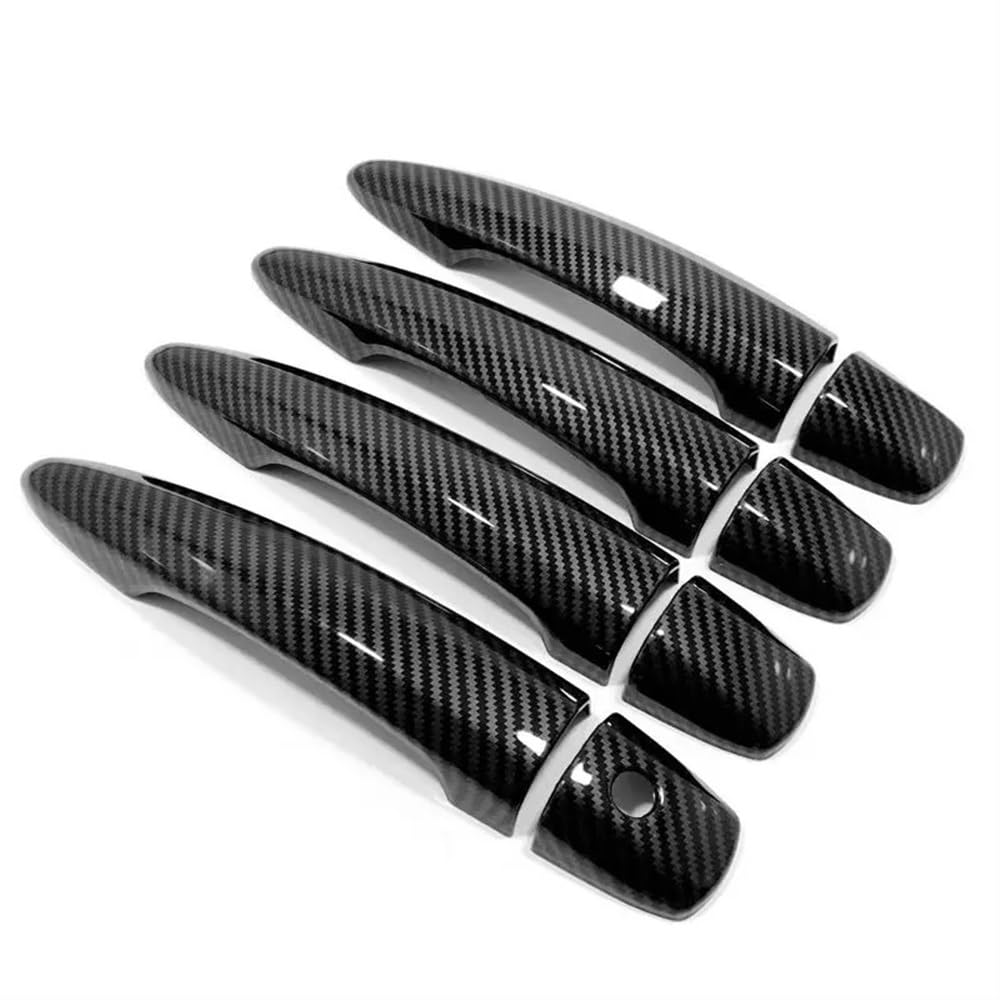 Mlhoghigd Carbon 0 Button Door Handle For Sentra 2020 2021 2022 Door Handle Cover Catch Cap Trim Molding Accessories