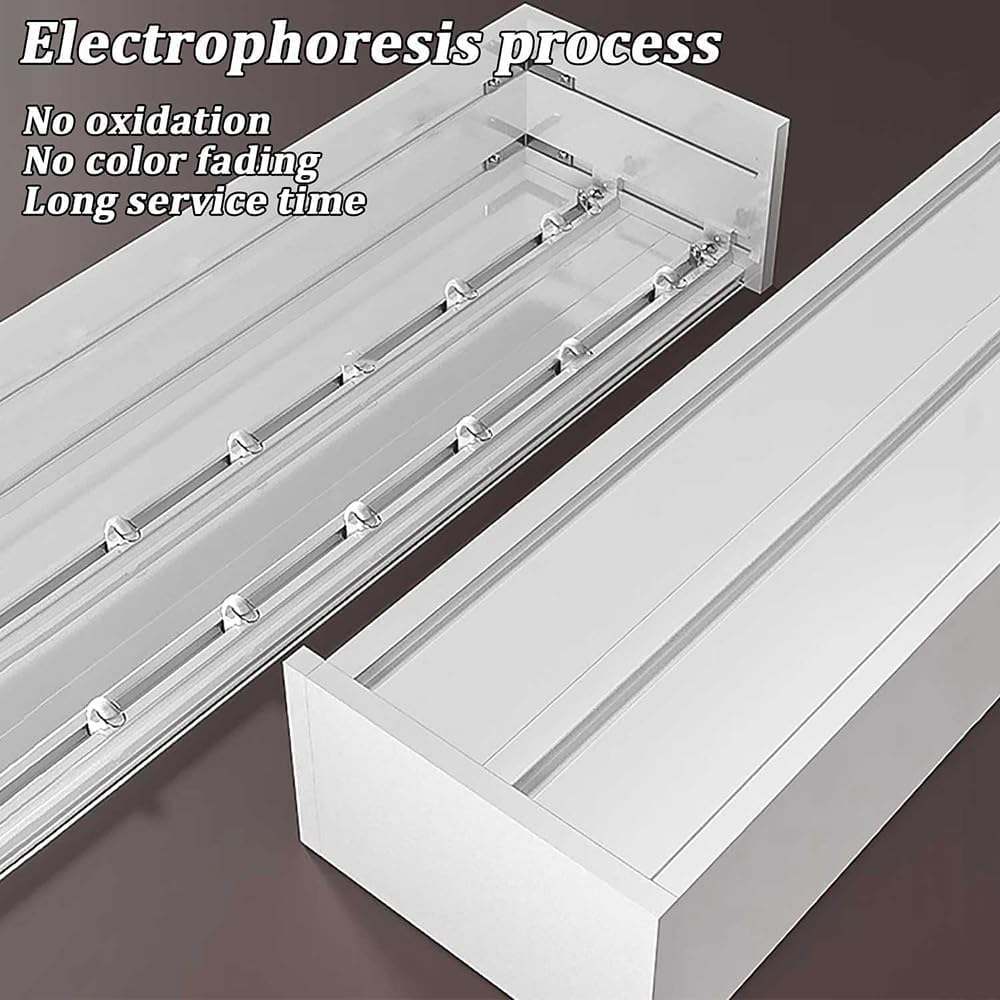 Set di binari per tende da soffitto, sistema silenzioso a puleggia per una facile installazione in salotti e camere da letto
