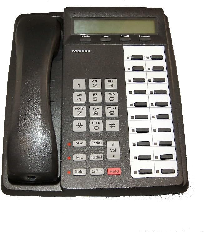 Toshiba DKT-3020SD 20 button LCD Display Speakerphone Telephone (Charcoal / (Renewed)