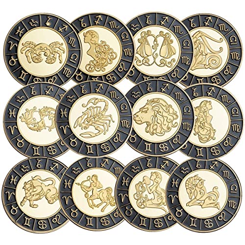 Monedas Conmemorativas Doce Constelaciones de Alta Calidad Sanfly Set de 12 Piezas de Arte Fundido