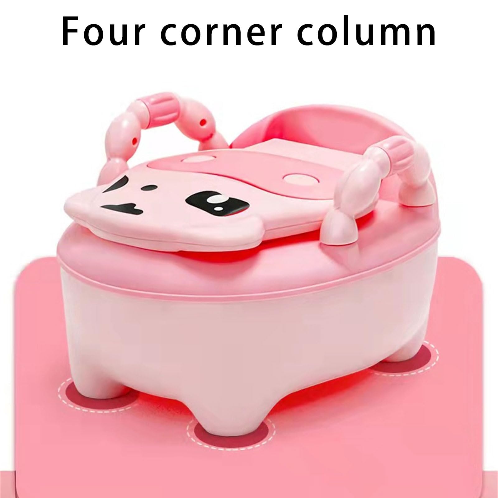 Töpfchen Cartoon Baby Toilettentrainer, tragbare Trainingstoilette für Reisen, stabiler Boden, rutschfester Töpfchen Trainingsstuhl, Urinal Eimer