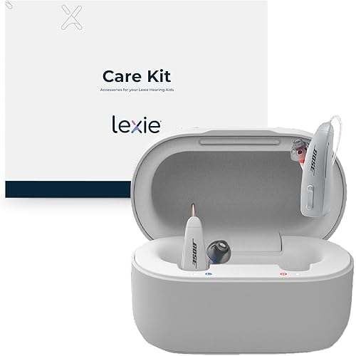 Lexie B2 Plus Rechargeable OTC Hearing Aids Powered by Bose & Cleaning Care Kit Bundle - Comfortable All Day Self-Fit Solution, Noise Reduction, Bluetooth & App Control, with Wireless Charging Case