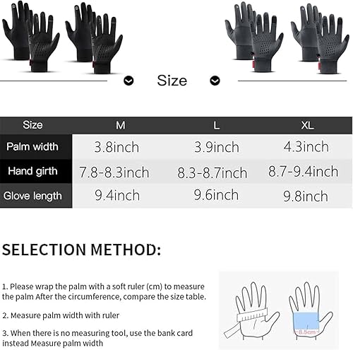 Miniatura 5 de Arcticz - Guantes térmicos de alta calidad, guantes térmicos Arcticz, guantes térmicos con dedos para pantalla táctil, resistentes al viento e