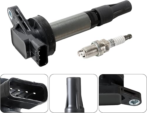 Miniatura 6 de Paquete de 8 bobinas de encendido UF519 y bujías de iridio BKR5ES-11 compatibles con Land Rover Range Rover 2006-2009 LR3 Jaguar XF XJ8 XJR XK XK8