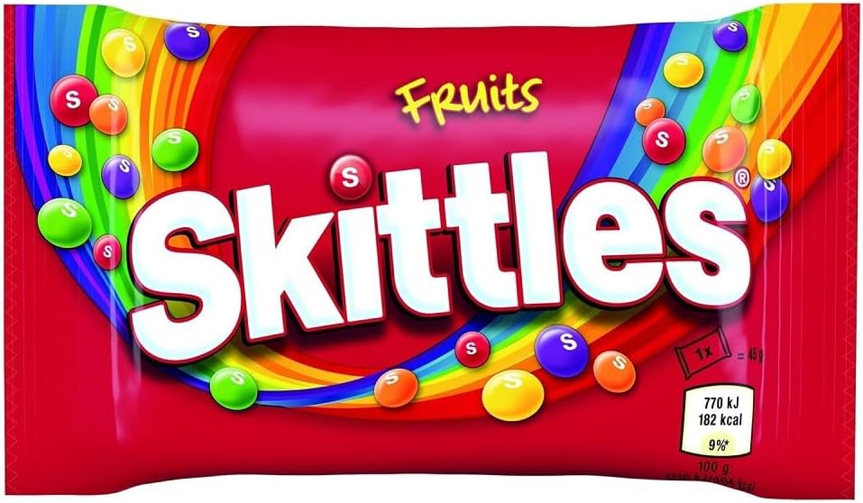 18 Packs of Original SKITTLES Fruits (45G)