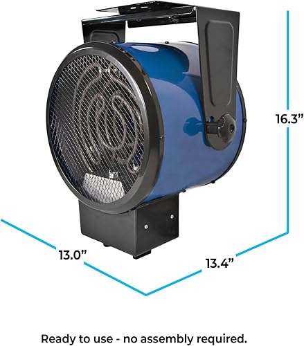 Miniatura 7 de Comfort Zone Garaje industrial eléctrico de 5,300 W, 240 V montado en el techo, calentador de espacio utilitario, NEMA 6-30R, cuerpo de acero,