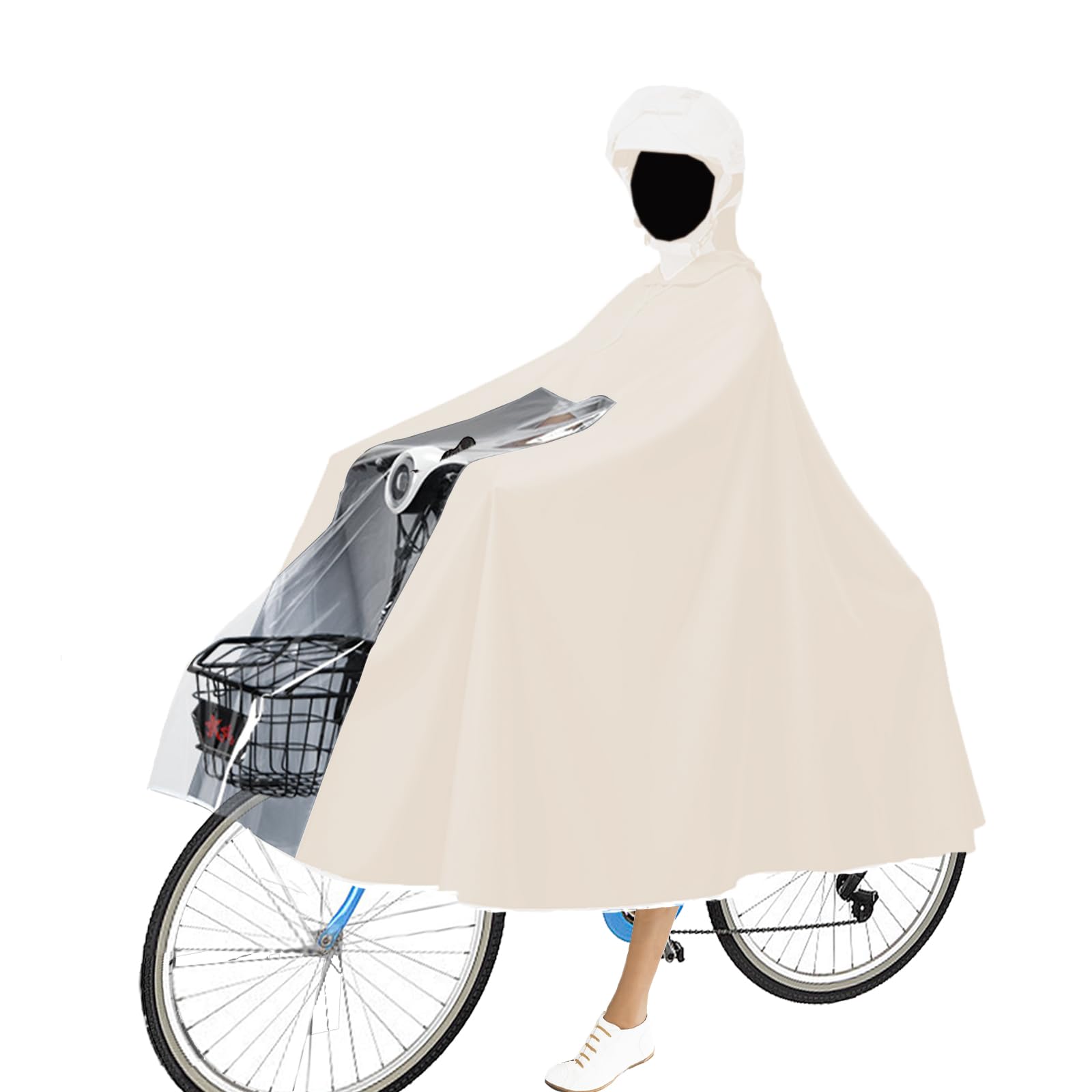 Regenponcho Fahrrad, Damen Herren Wasserdicht Radfahren Regencape, Unisex Wiederverwendbar Regenbekleidung, für Fahrräder, Mountainbikes,
