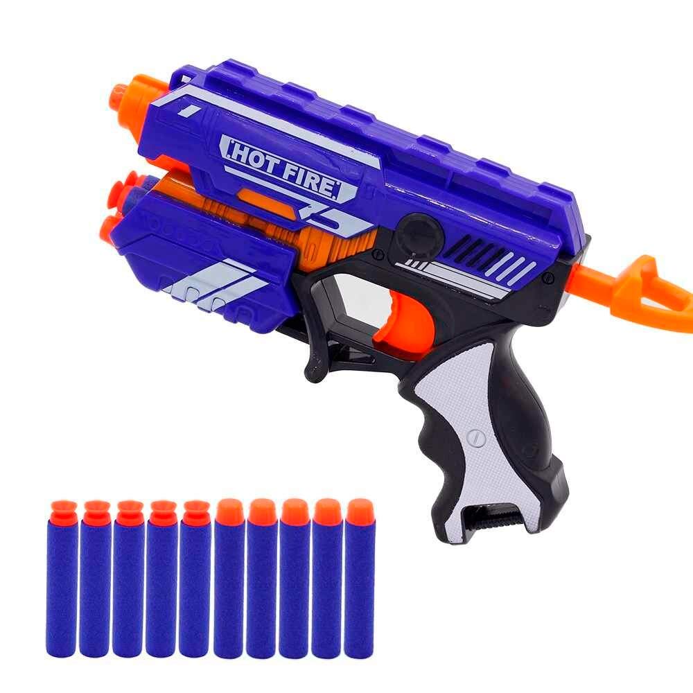 Sponsored Ad - FunBlast Foam Blaster Gun Toy With 10 Bullets,Blaze Storm Manual Soft Bullet Gun Toy For Kids,Multi