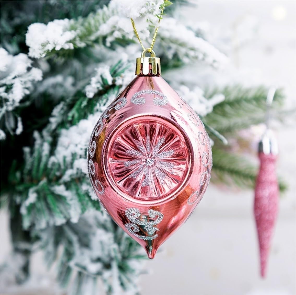 Decoracion Bolas De Navidad 68 Uds Adornos De Bolas Árbol Navidad con Estrellas Decoraciones Navideñas para Fiesta Vacaciones Adornos Colgantes(A)