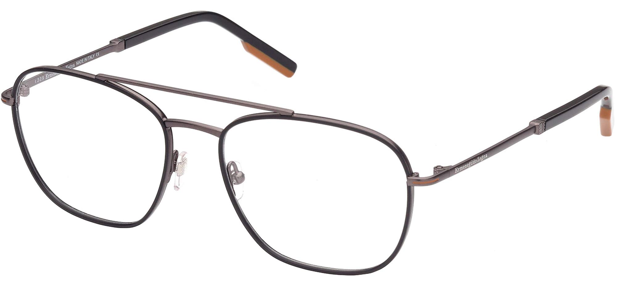 Eyeglasses Ermenegildo Zegna EZ 5183 009 Semi-shiny Gunmetal, Shiny Black, Vicun