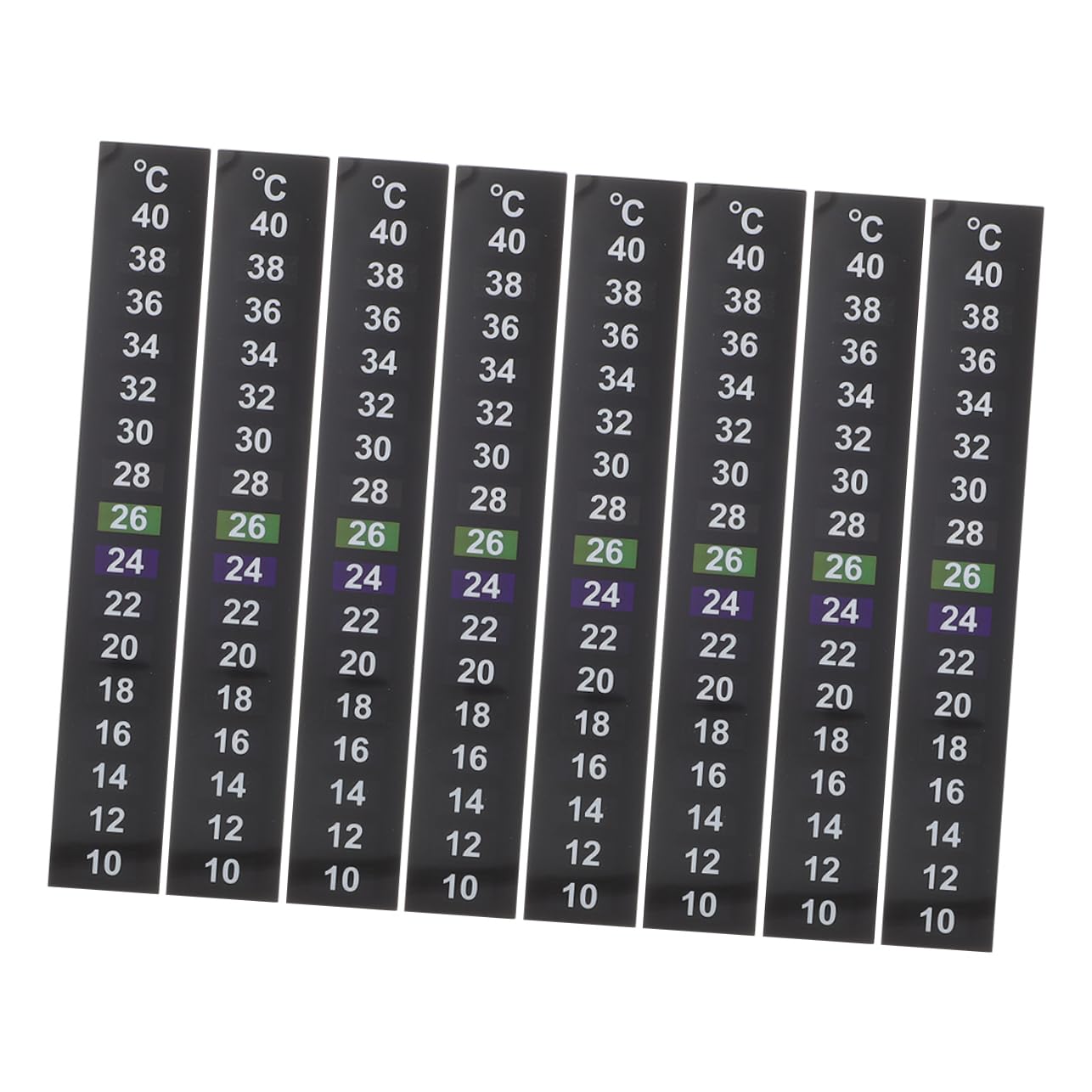 OUNONA LCD Fish Tank Temperature Sticker Adhesive Thermometer Strips for Aquariums Jars 10-40°