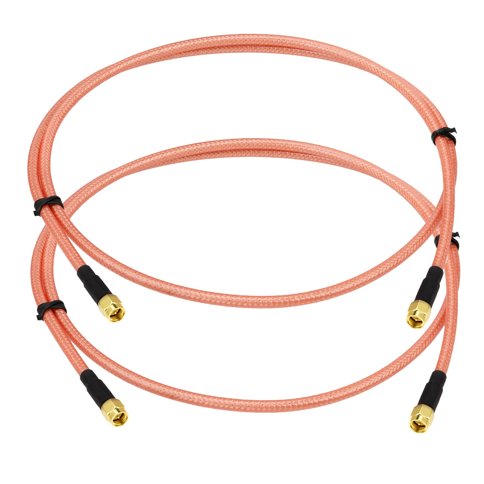 BINGFU Cavo coassiale SMA maschio a SMA maschio RG400, 1 m, prolunga antenna a bassa perdita, doppia schermatura, cavo da 50 Ohm, compatibile con router WiFi, sistema di telecomunicazioni, GPS, SDR