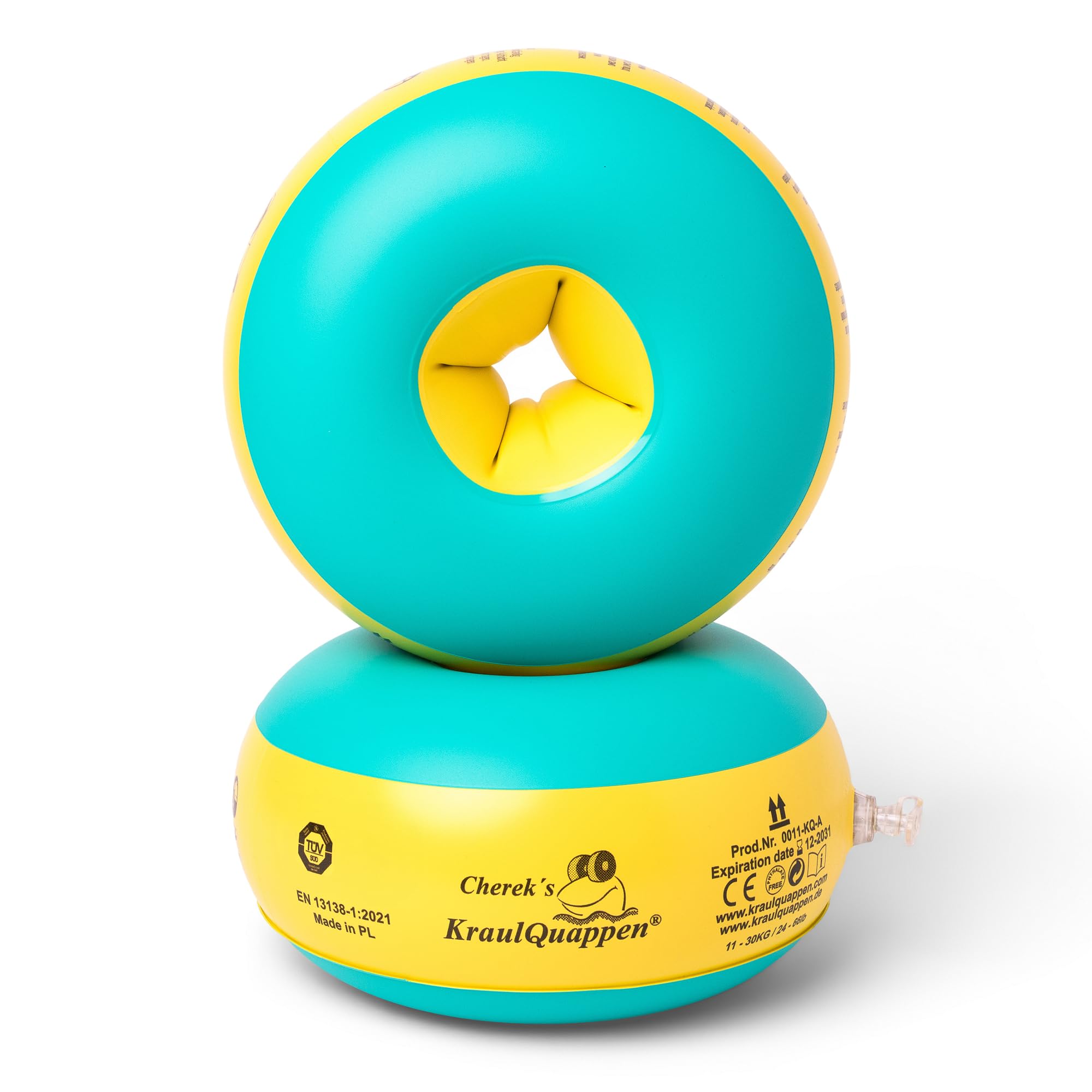Cherek´s KraulQuappen® Anfänger grün/gelb – Schwimmhilfe bis 30 kg