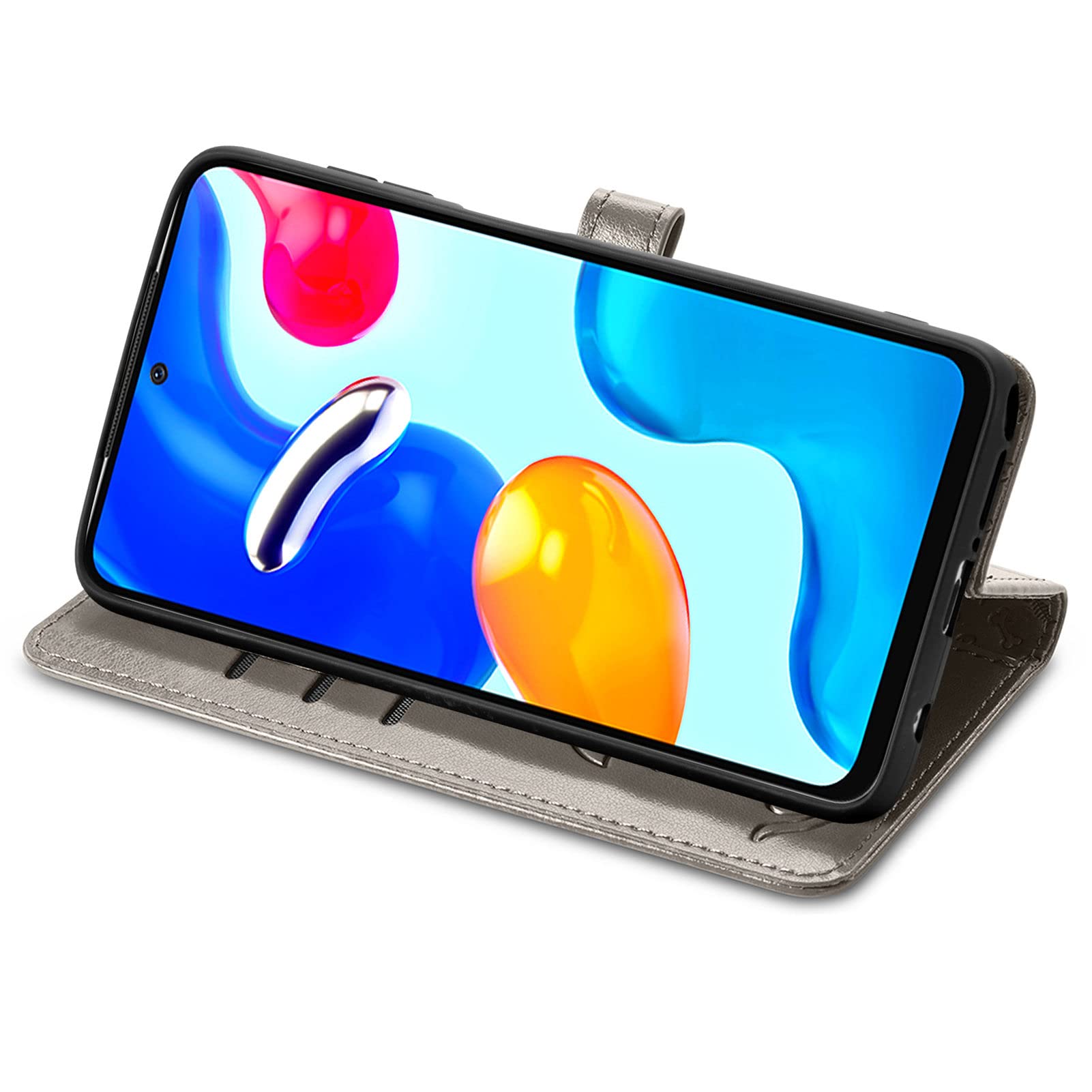 PHINIENLAND Cover per Xiaomi Redmi Note 11 / Note 11S Case PU Pelle Custodia [Kickstand] [Chiusura magnetica] [Slot per Schede], Portafoglio Flip Custodia per Redmi Note 11,Dente di leone