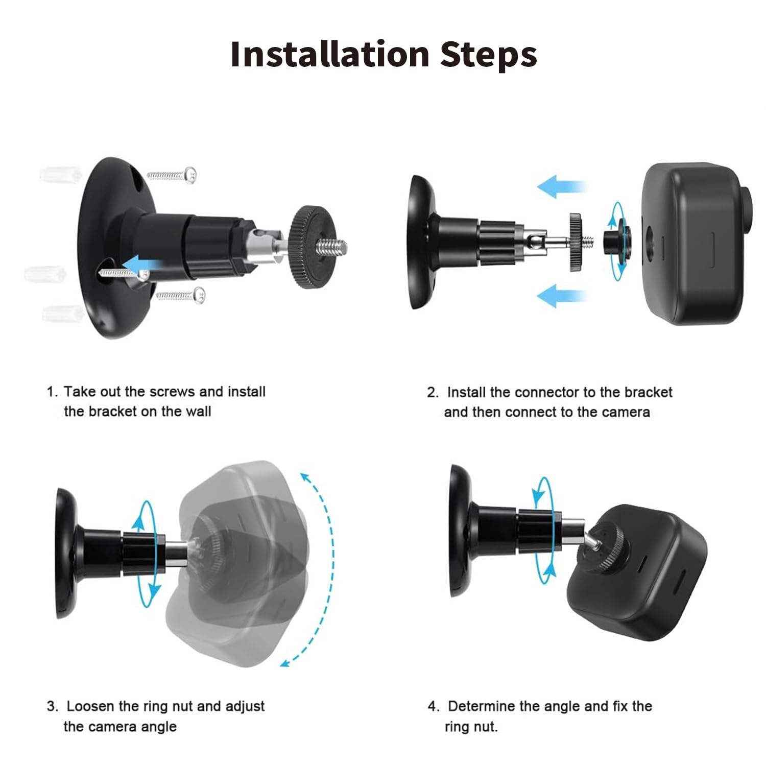 Tonton Wall Mount for Blink Outdoor Camera Compatible with Blink 4 (4th Gen), 3rd Gen, XT/XT2 & Mini - Image 3