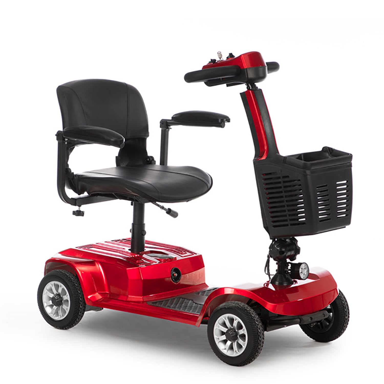 Scooter de movilidad eléctrica Scooters eléctricos de viaje plegables de 4 ruedas con cesta, soporta 110 kg de peso, velocidad máxima de 6 km/h, para todo terreno, para personas mayores, adultos