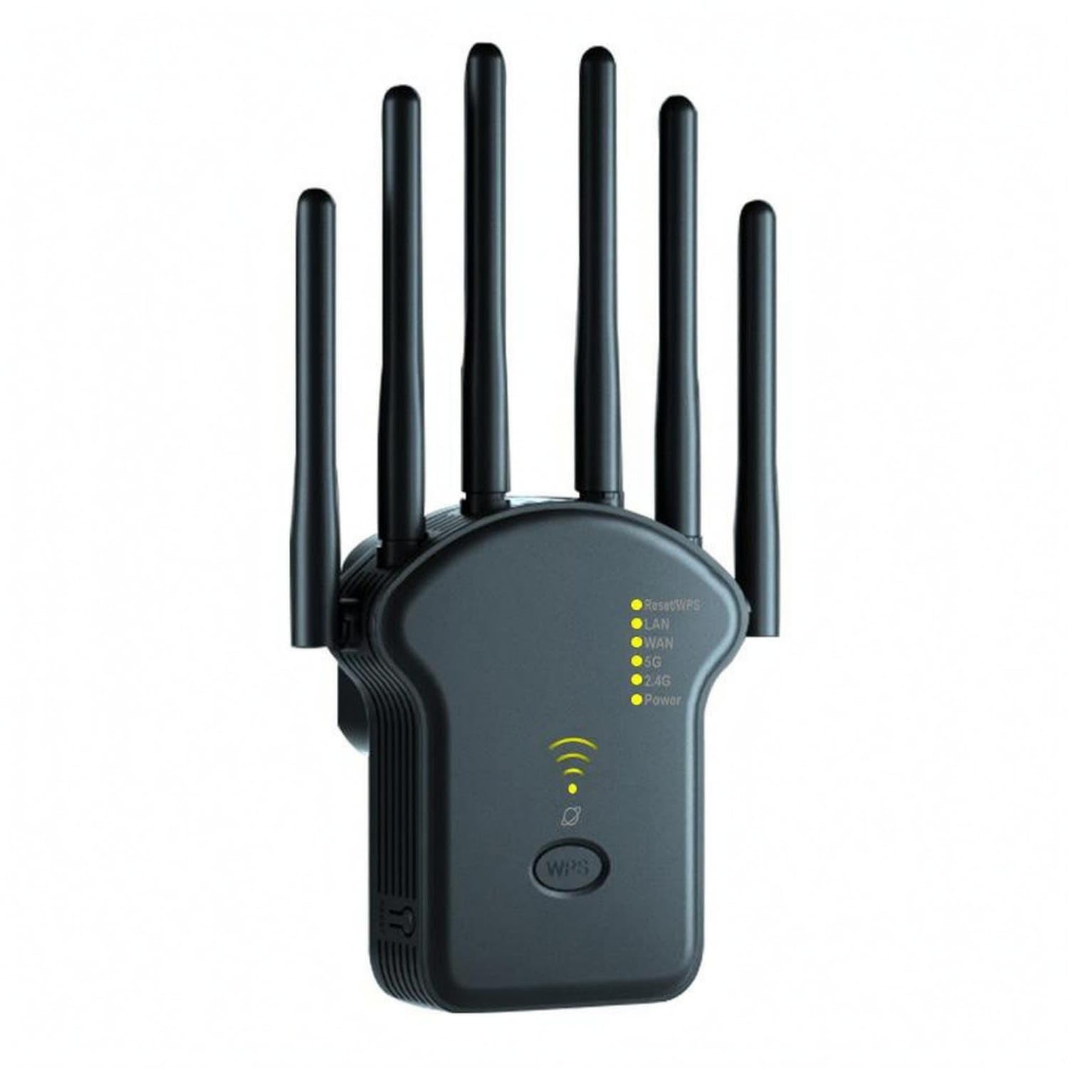 Bnf® External Antennas 6-Antenna Wi-Fi Extender WPS Button Wall-Plug Wi-Fi Extender Compact Range Extender Rounded Body, Black, Us 1200M-image-15