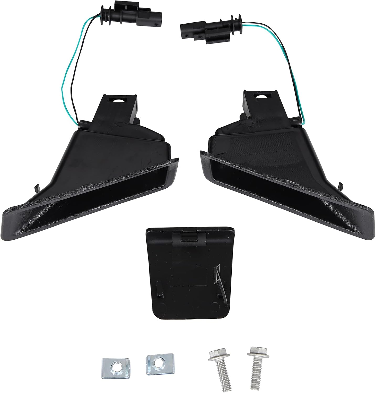SCITOO Heavy Duty Steel Rear Step Bumper Fit for 2019-2024 for Ram 1500 Black Bumper,with Dual Exhaust and Park Assist Sensors