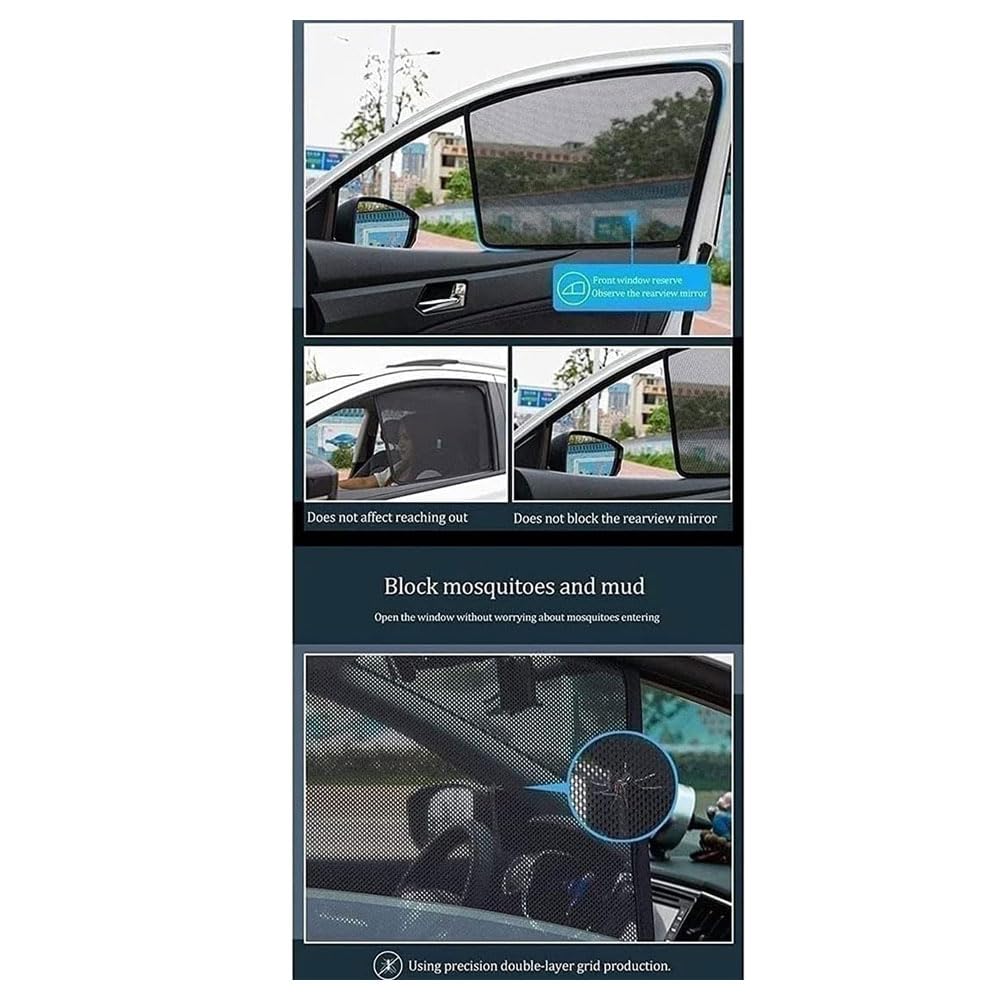 Coche Ventanas Laterales Parasol para TO-YOTA Handlander 2008-2014, Auto Parabrisas Delantero Aint Rayos UV Protección Privacidad Accesorios,A/2 Front Doors