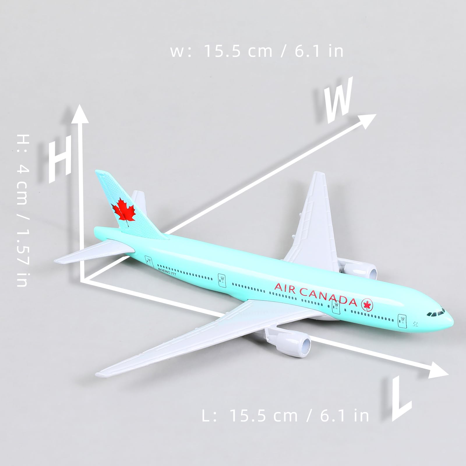 QIYUMOKE Boeing 777 Air Canada 1/400 Diecast Metal Airplane Model with Stand Airlines Model Plane Alloy Display Collectible Model Kit for Aviation Enthusiast Gift - Image 2