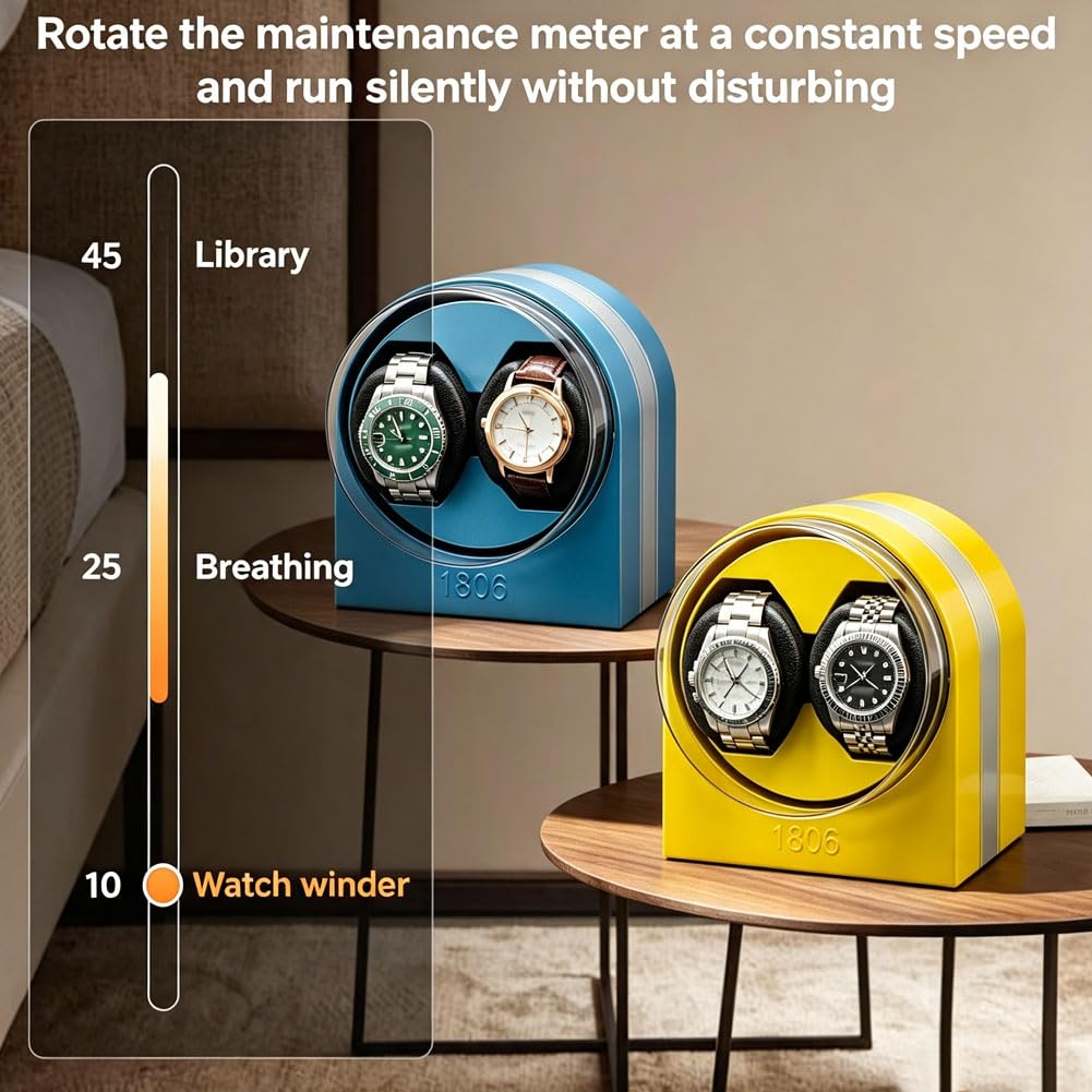 Relojero Automatico, Caja Giratoria Relojes Automaticos Blue