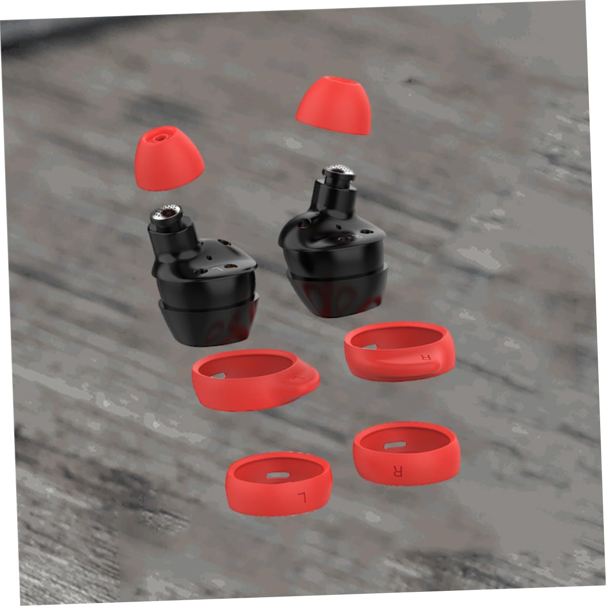 BESPORTBLE Earphone Covers Earbud Tips Earbuds Tips Earbud Covers Buds Cover Tips Ear Tips Replacement Ear Hooks Ear Wings Headset Ear Buds Earphones Earphone Cover Replacements Red