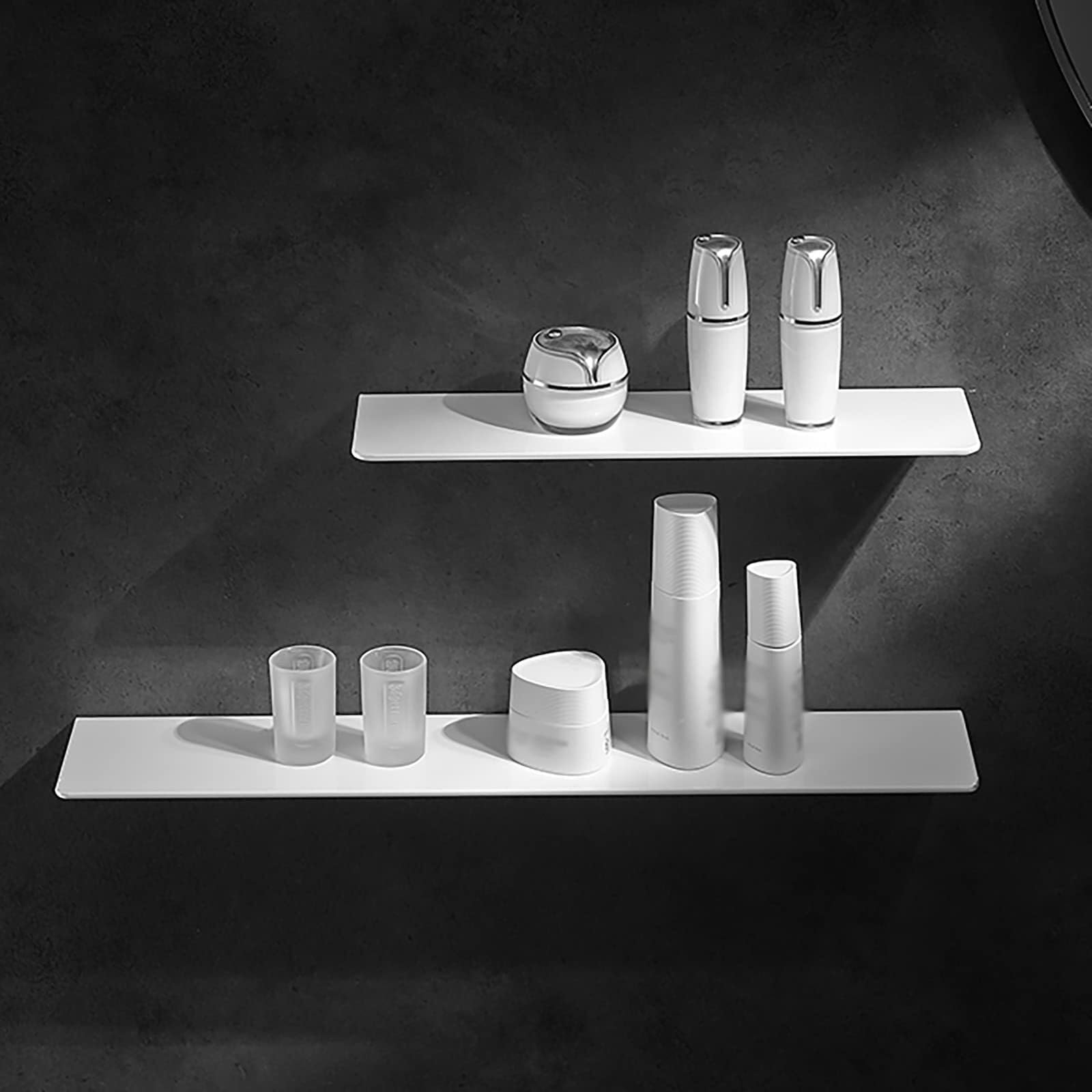 Naścienny stojak na przyprawy na zioła aluminiowy wiszący organizer kuchenny rozwiązanie do przechowywania (60 cm biały) nowoczesny design oszczędność miejsca, idealny dla domowych kucharzy
