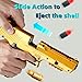 YoeDirect Shooting Toy Pull Back Action Jump Ejecting Magazine Pistol Toys Foam Blaster for 8 Years+ Children Boys & Girls, Gold