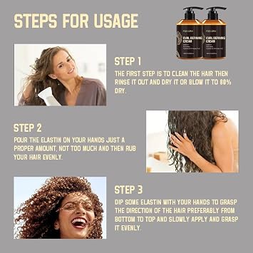 Curl Defining Cream, Moisturizer & Enhancer w/Almond, Jojoba & Argan Oil Moisturizing Hair Styling Paste, Elastic Styling Wax, Enhancer & Frizz Control For Curly Hair, Wavy Hair, Afro Hairstyles