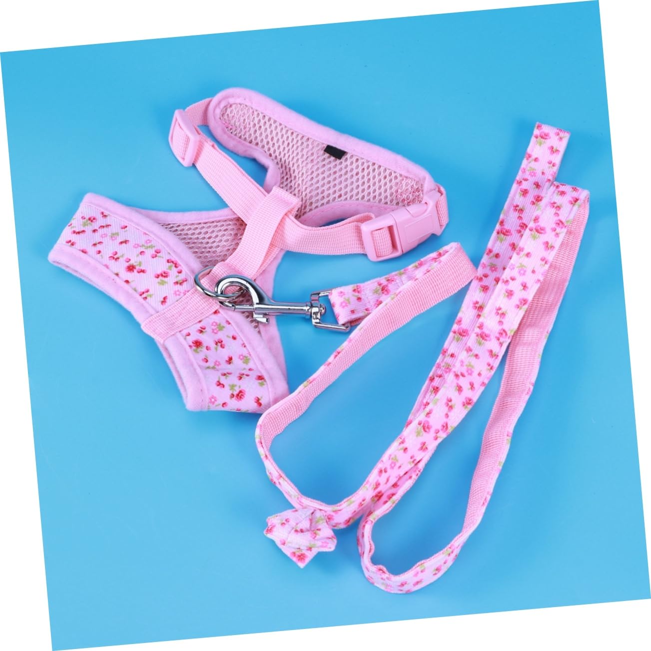 Angoily Conjunto De 3 Correas para El con Estampado De Flores para Perros Pequeños Y Estilo Caballero De Malla De Algodón Transpirable.
