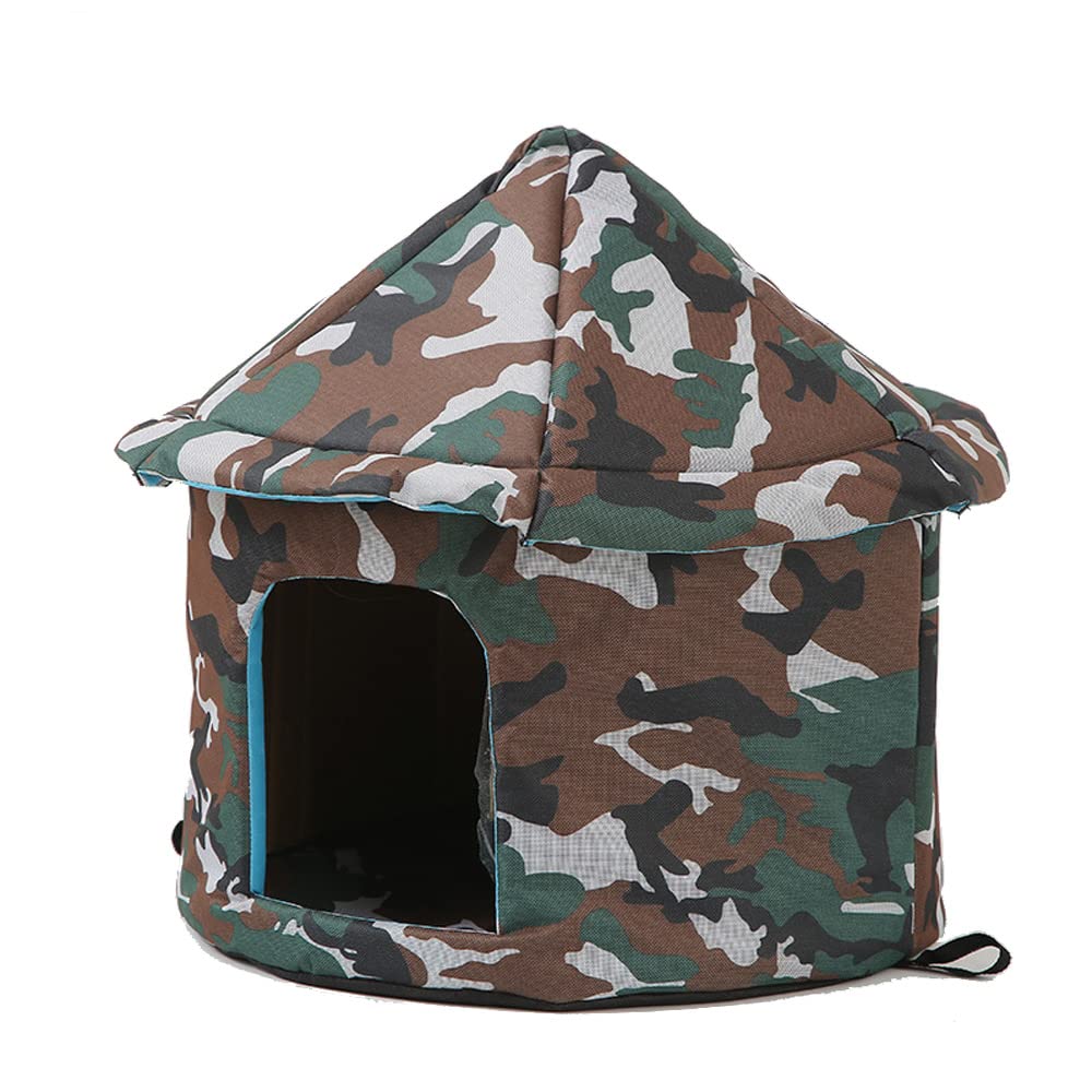 Vinnykud Casa para Gatos al Aire Libre para el Invierno Uso al Aire Libre Mascotas Casa Casa Plegable portátil para Gatos Salvajes Gatos callejeros al Aire Libre