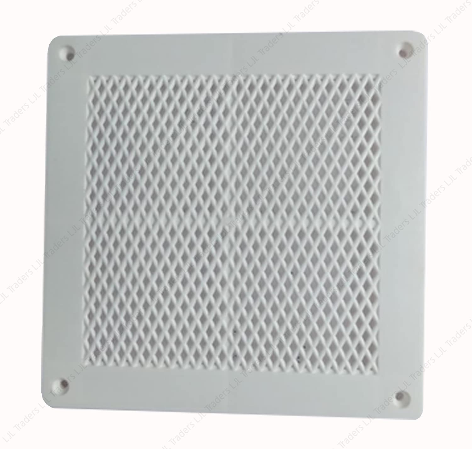 Electric Chimney Vent Pipe Cover, Exhaust Fan Mosquito Net Dust Controller - Square Type Air Grille for Ducting - 7 Inch Square - 1 Piece