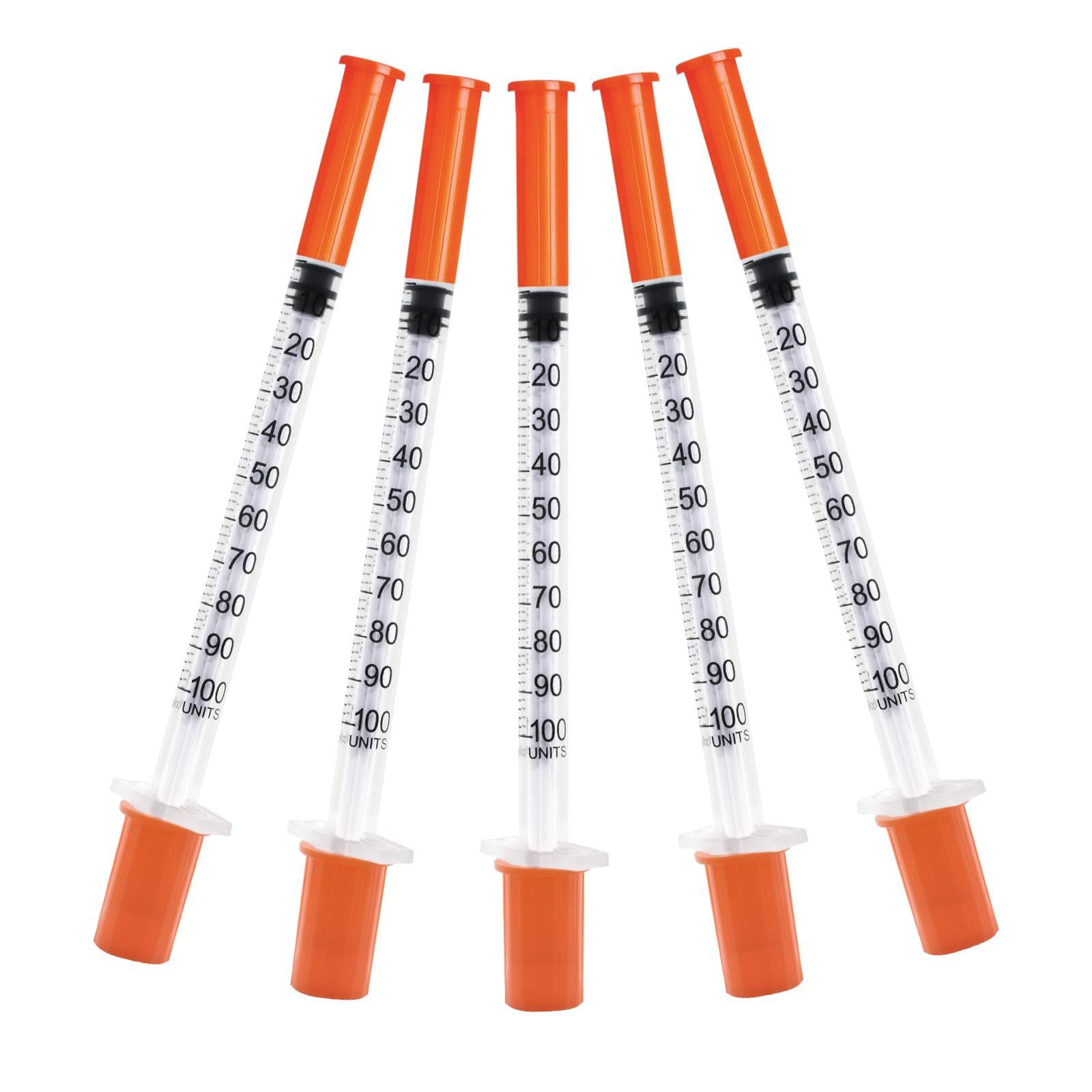 31G 1cc 1/4 Inch (6mm) Syringe, U-100 Syringe with Needle, Individually Wrapped, Pack of 100