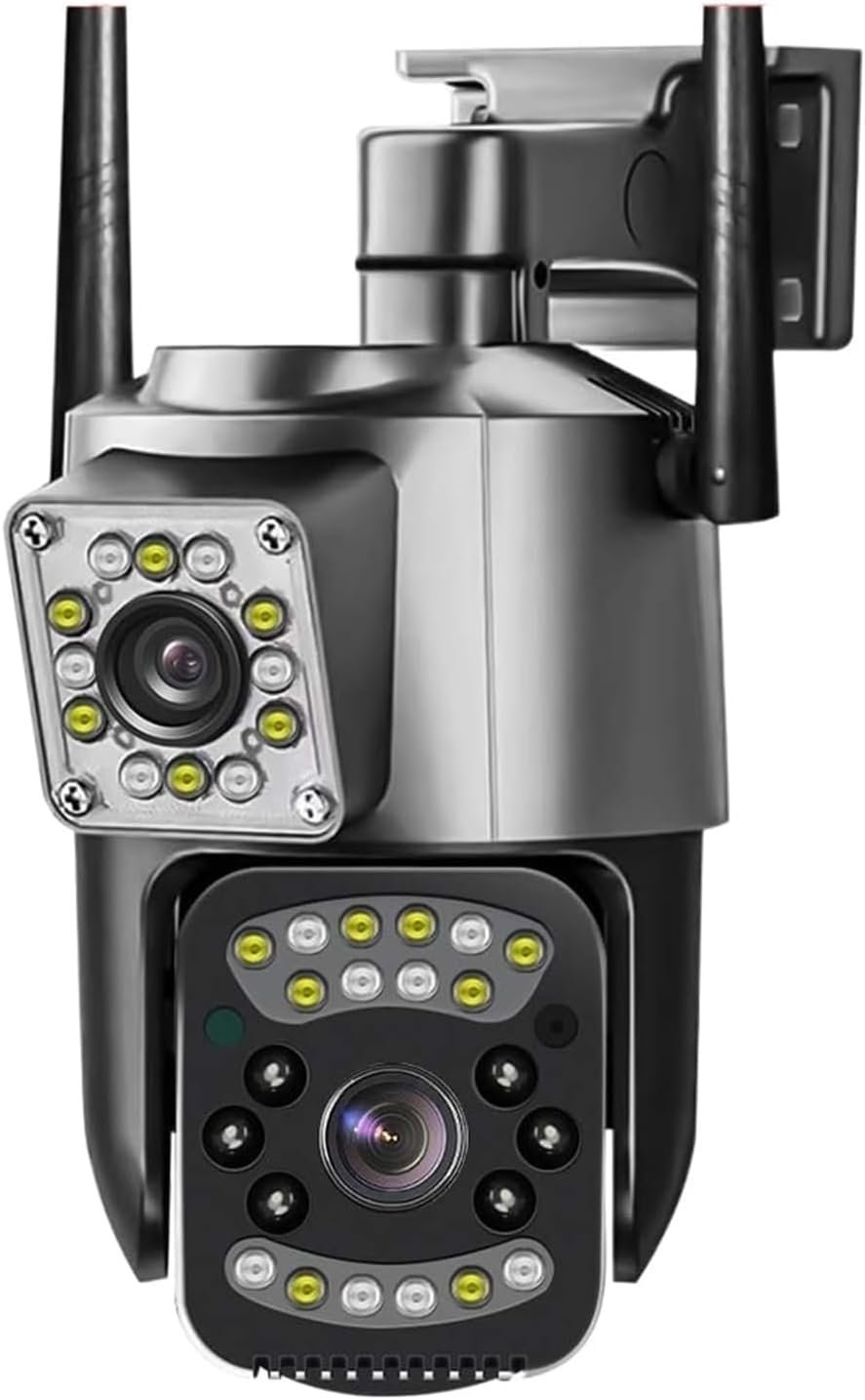 Maizic Smarthome 4G/5G SIM 5+5MP Dual Lens/Screen Pan & Tilt Zoom CCTV Outdoor Camera, Weatherproof(IP66), 2 Way Talk, Motion Detect, Supports SD Card Up to 256 GB, (Black Outdoor 4g)