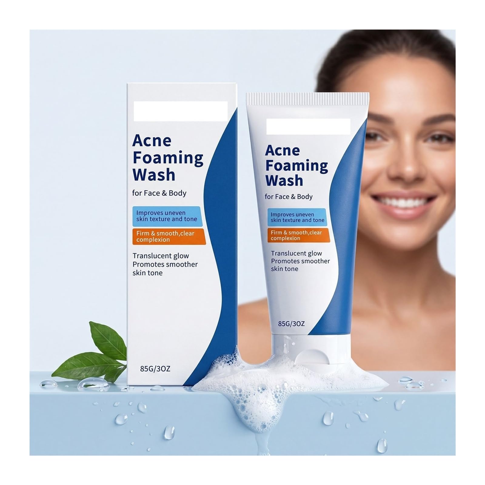 Detergente schiumogeno for pelle a tendenza acneica, 85 g | Pulisce i pori, controlla l'olio e lascia la pelle fresca e pulita(3pcs)