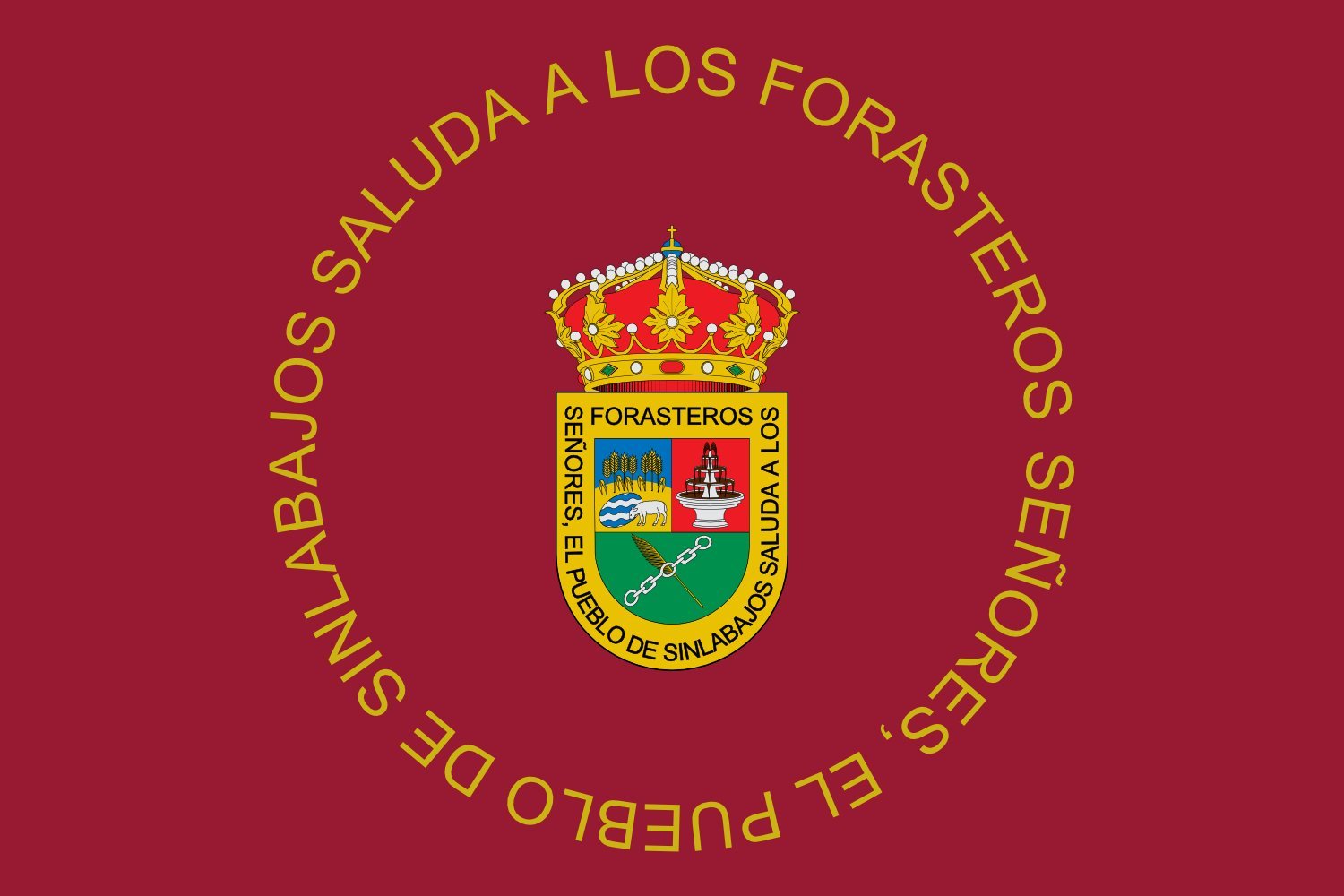 Drapeau Sinlabajos paño rectangulaire grand format pour mur et mât