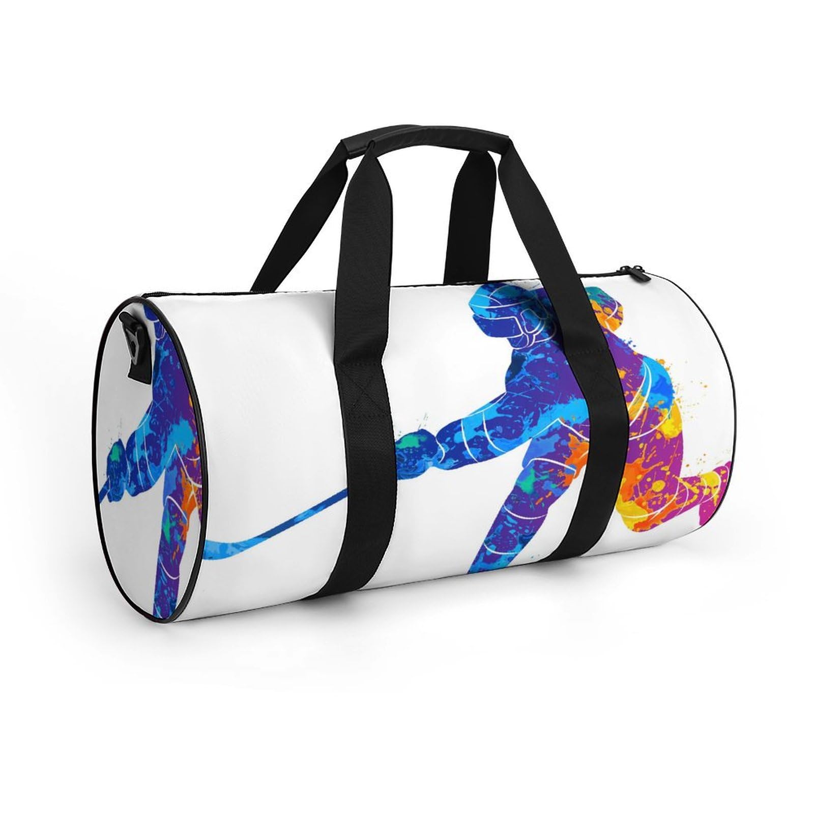Joueur De Hockey Sac De Sport Gym Sac De Voyage Sac Week-End Duffel Bag pour Camping Randonnée Voyage 45x23x23cm