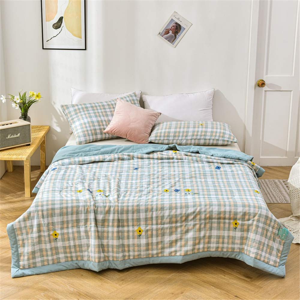 Couvre-lit matelassé couverture jeté dessus de lit microfibre floral 180x220cm