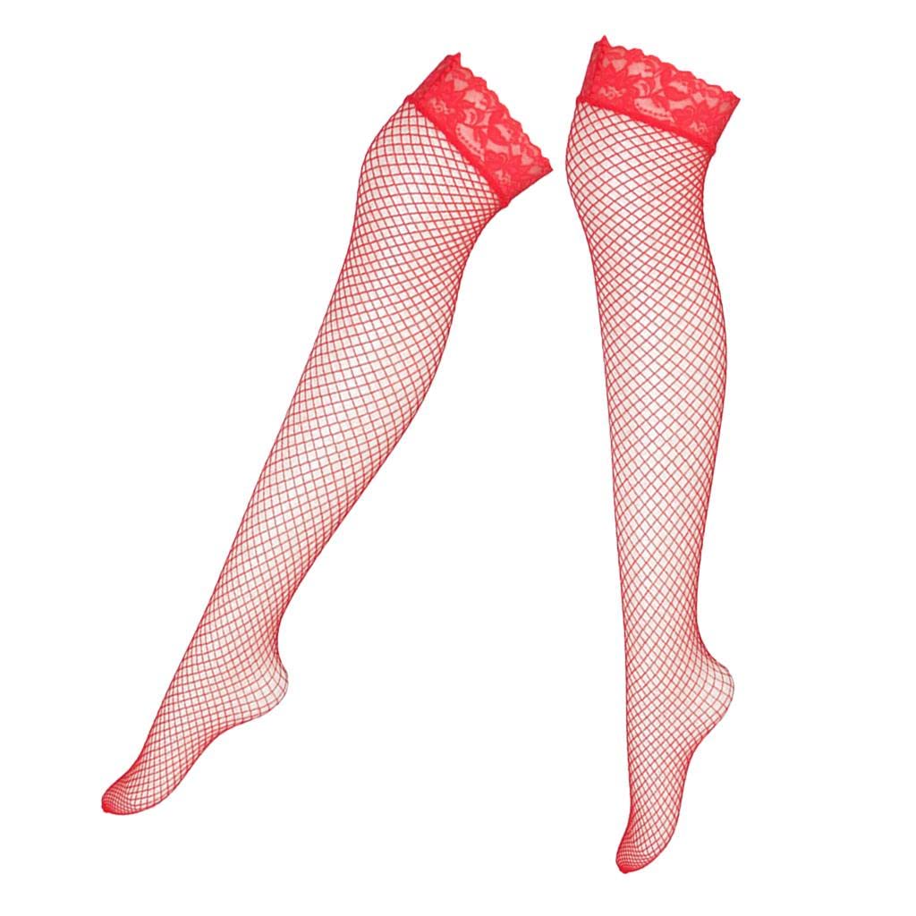 Women Sexy Fishnet Net Mesh Long Stockings Tights Lace Pantyhose Red-image-37
