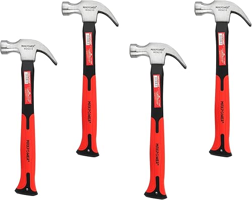 MAXPOWER Juego de martillo de garra, 3 piezas, martillo pequeño, 8 onzas, 16 onzas, 20 onzas