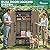 YITAHOME Outdoor Storage Cabinet with 4 Shelves, Waterproof Resin Vertical Tool Shed, Lockable 30 cu. ft. Storage Shed for Patio, Garden, Yard, Brown