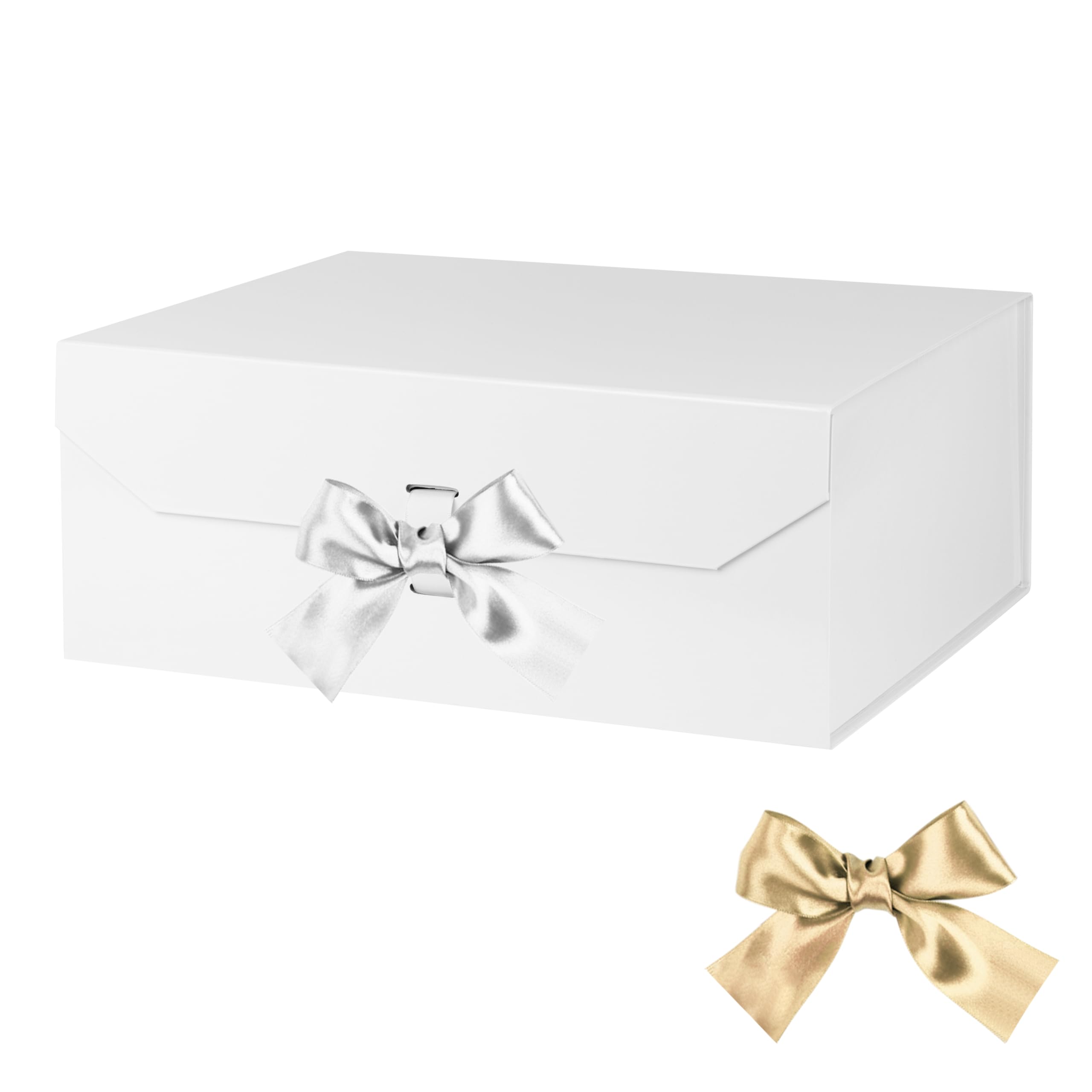 GoooodGift White Gift Box Large 5 Pack 13x11x5.3 Inches, White Gift Boxes for Presents with Magnetic Closure Lid, Luxury Gift Box Rectangle Collapsible Boxes for Gift Packaging (Matte White) — image 1