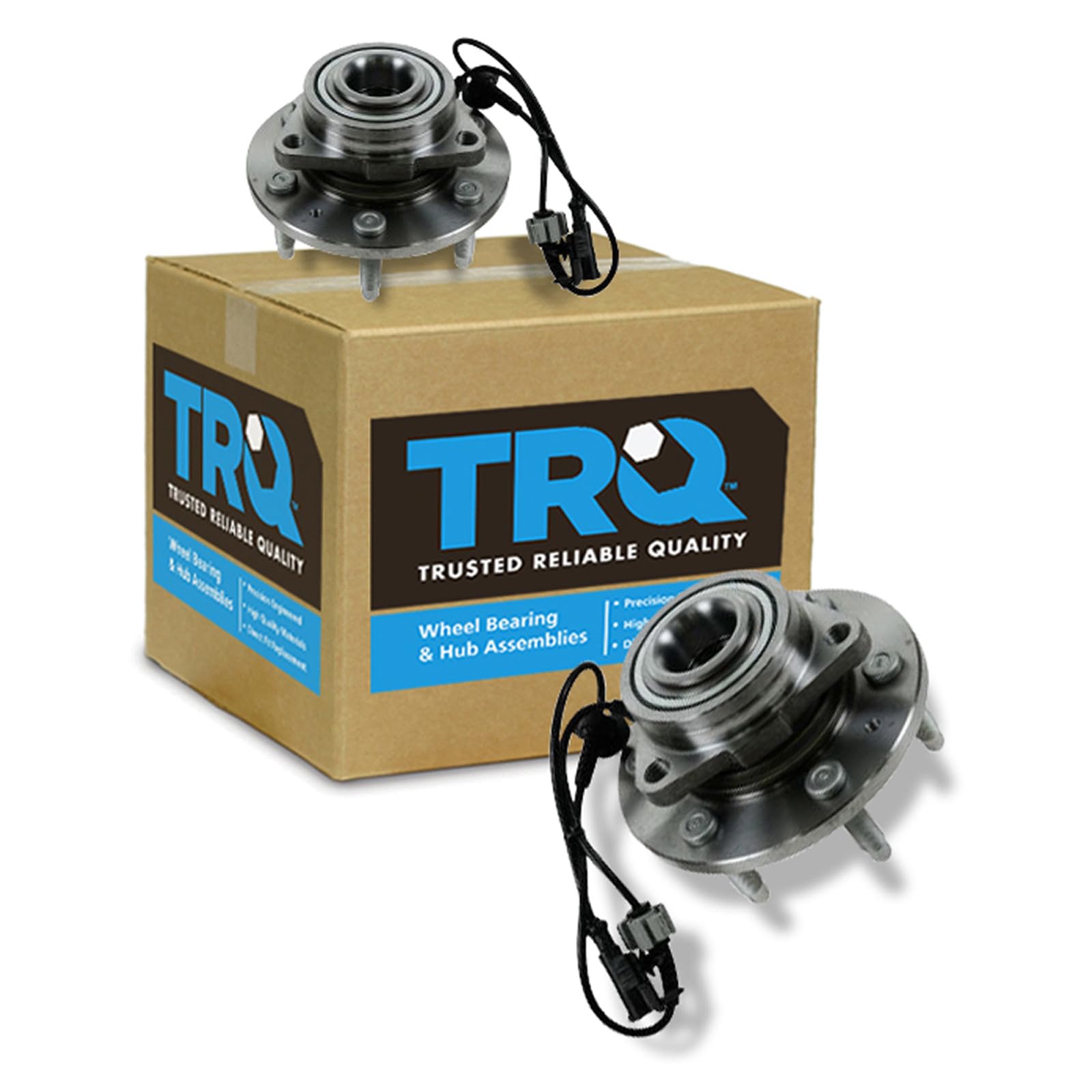 TRQ Front Wheel Bearing &amp; Hub Assembly Set