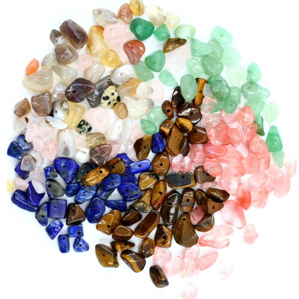 Naturalne nieregularne kamienie szlachetne, około 5 mm-8 mm odprysków kamienne koraliki z otworami, do tworzenia i dekoracji biżuterii DIY, 89 cm (unnakite)