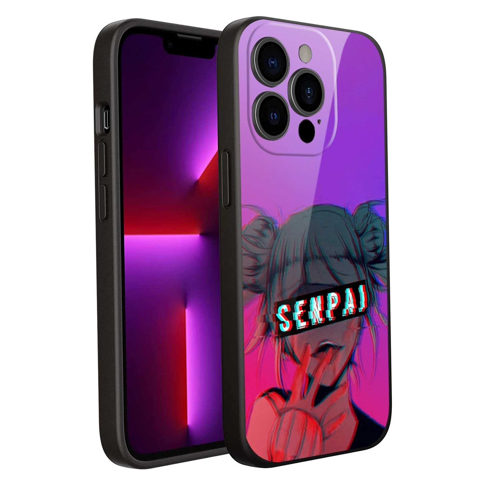Odjksg Compatible with iPhone 13 Pro Max Anime Case,Japanese Vaporwave Girl Waifu Harajuku Senpai Cute Kawaii Cartoon Manga Case for Men Women Boys Grils, Soft Silicone iphone13 Max(6.7-inch)