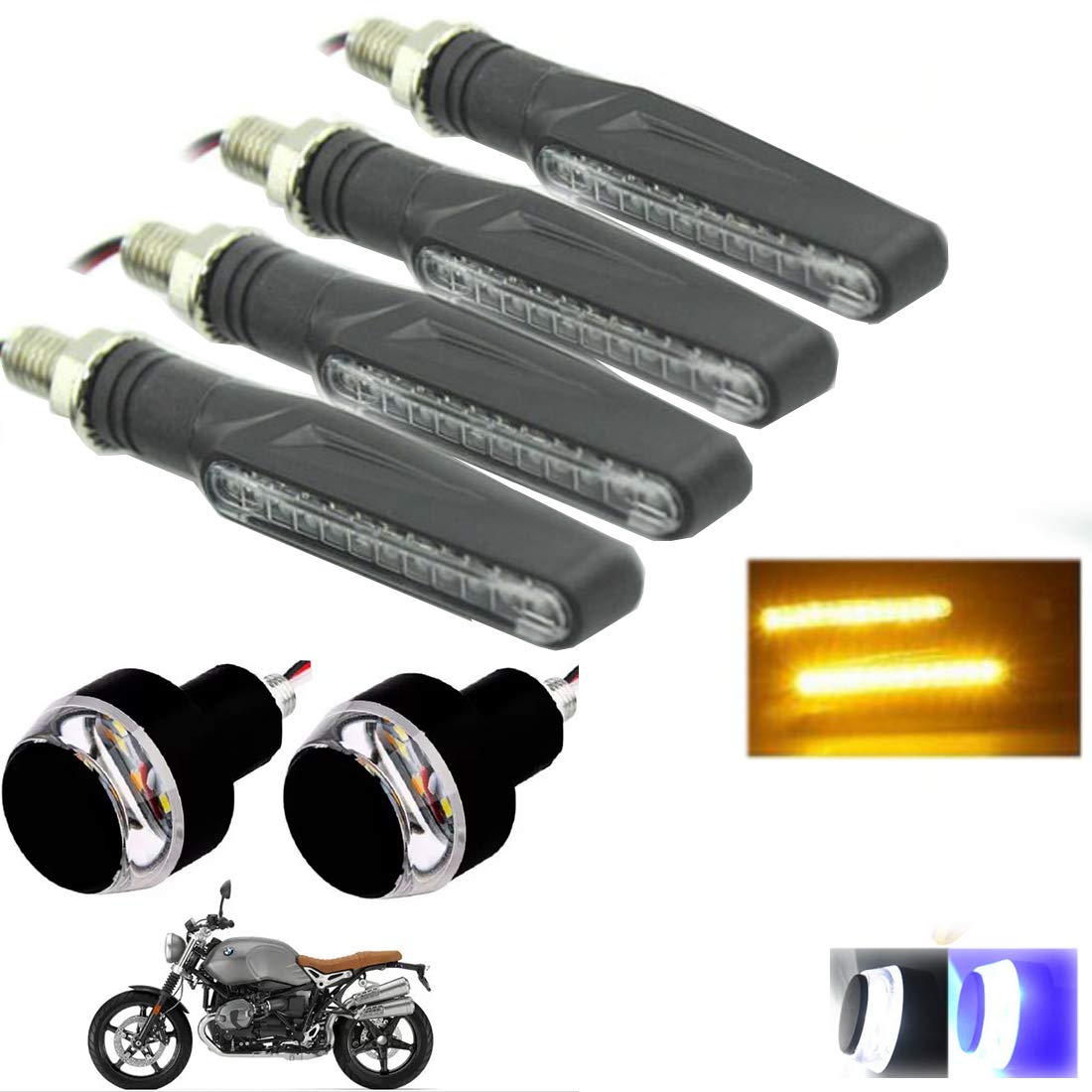 Eshopglee Bike Light Combo 2 Handle Lights 4 Slim Indicators Lights (B08T7J5RBD) Amazon Price History, Amazon Price Tracker