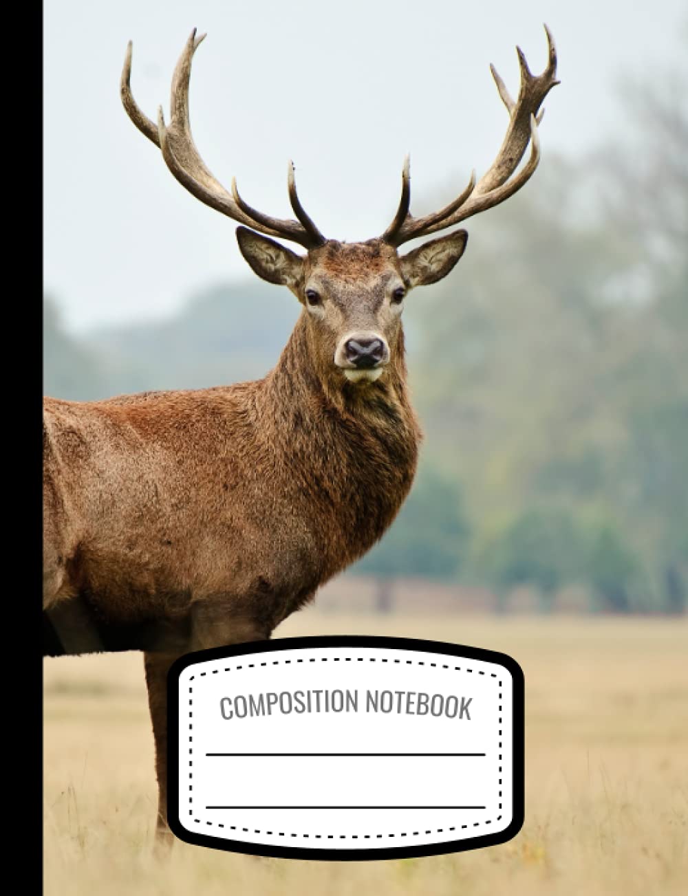 Fun Primary Composition Notebook: Buck Deer Hunting - Wide Ruled 110 pages Lined Paper