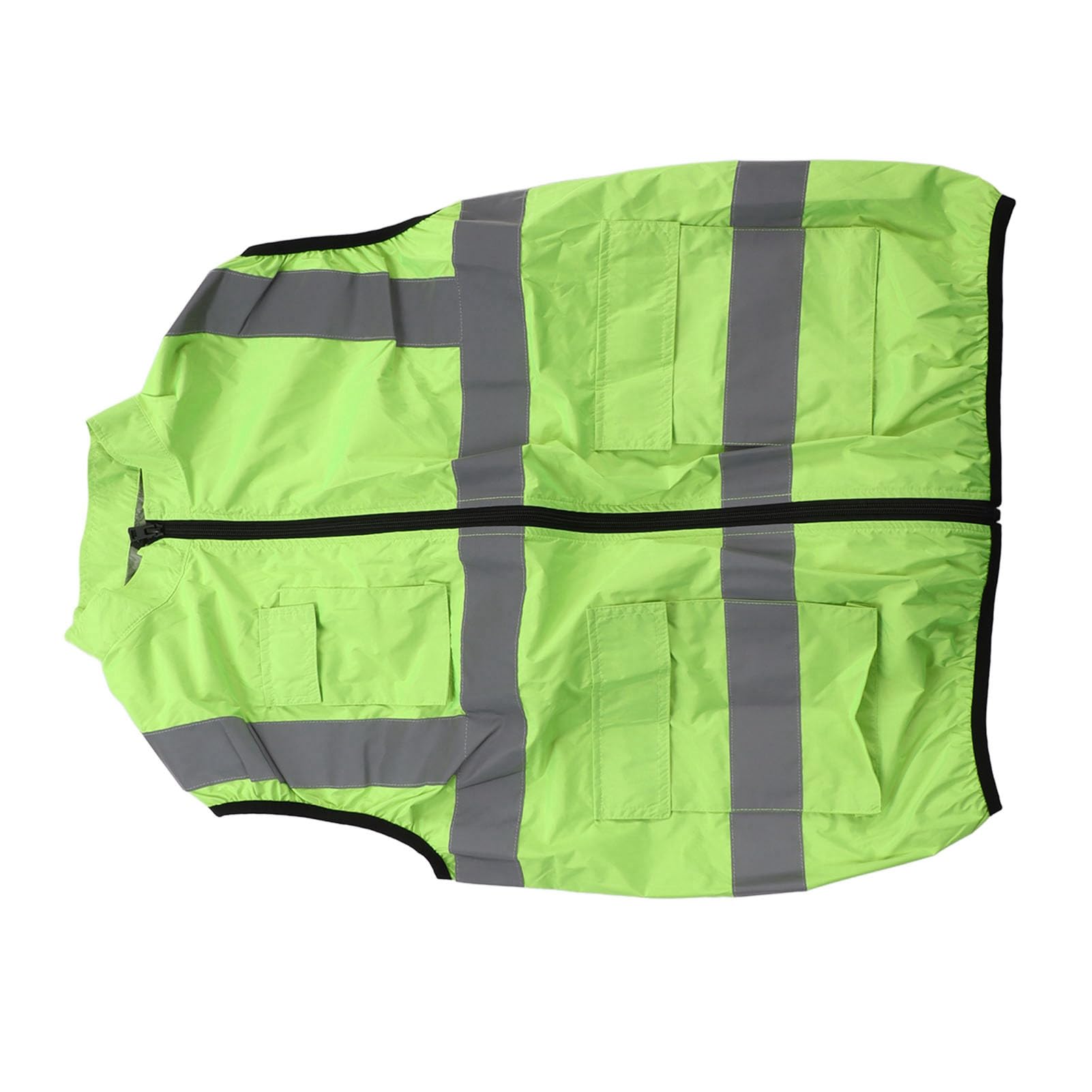 Asixxsix Cooling Fan Vest, 5V Wearable Air Conditioner Vest High Visibility Summer Cooling Vest with 2 Removable Fans, Reflective Stripe, for Working Fishing Outdoor, Rechargeable (XXXL)